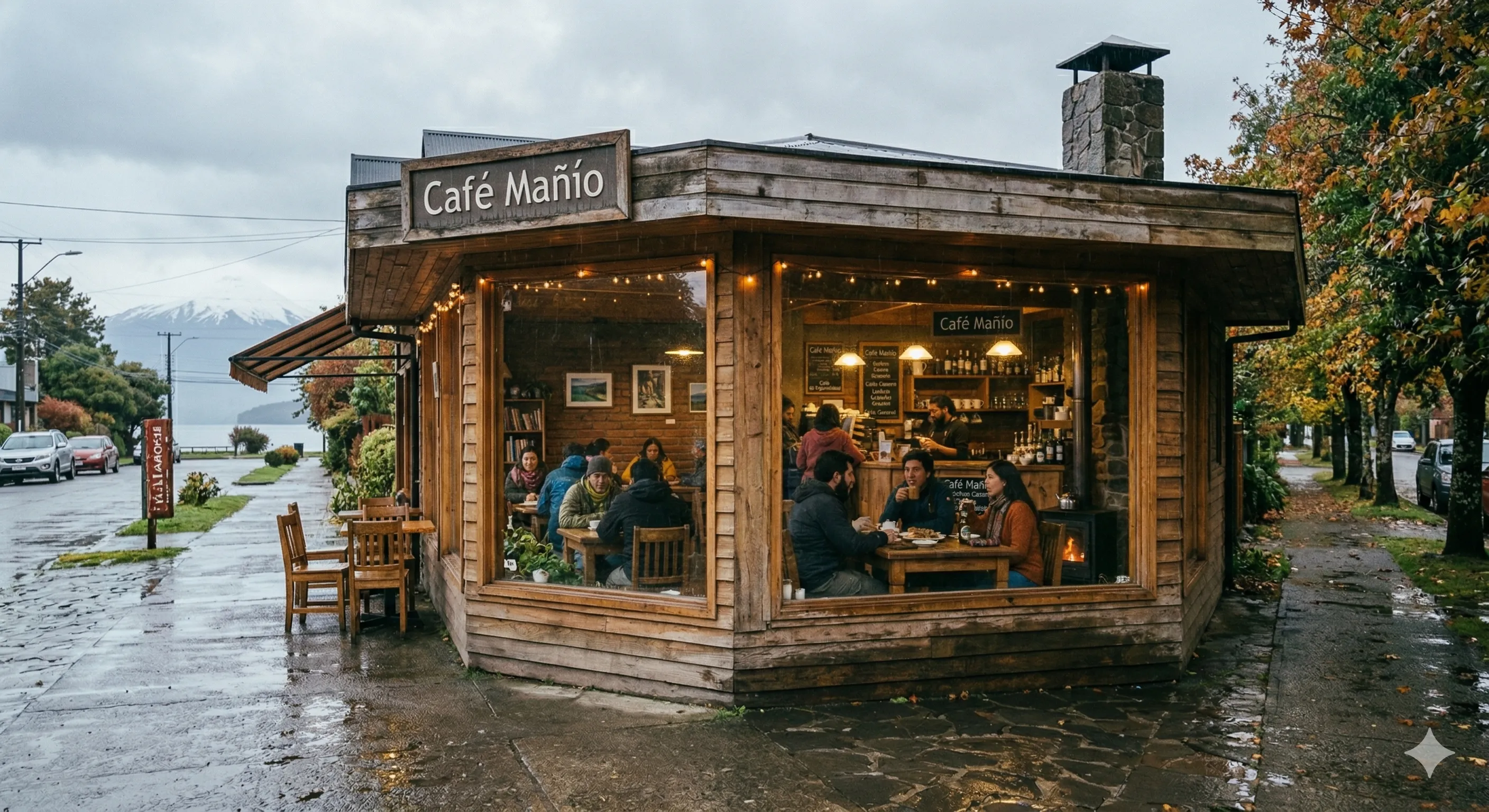 Misty forest background